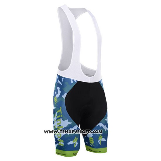 2015 Maillot Ciclismo Tinkoff Saxo Bank Azur et Bleu Manches Courtes et Cuissard